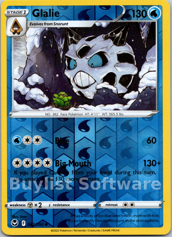Glalie [042/195] [Silver Tempest] Reverse Holofoil