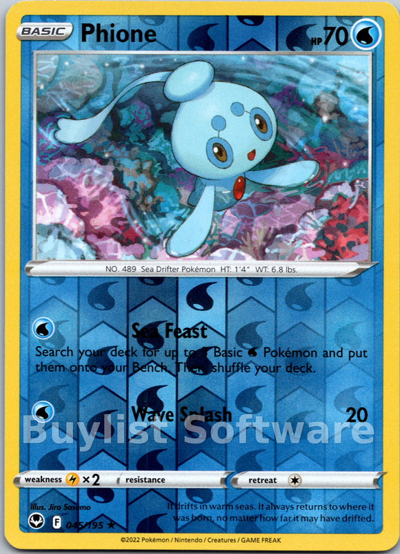 Phione [045/195] [Silver Tempest] Reverse Holofoil