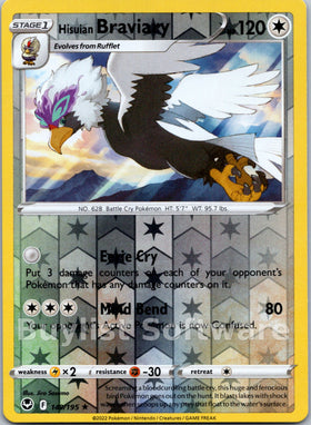 Hisuian Braviary [149/195] [Silver Tempest] Reverse Holofoil