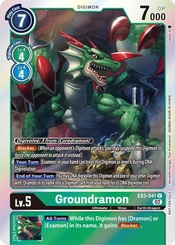 Groundramon (Box Topper) [EX3-041] [Draconic Roar] Foil