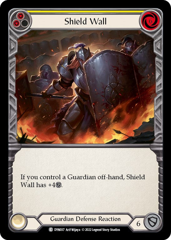 Shield Wall (Yellow) [DYN037] [Dynasty] Rainbow Foil
