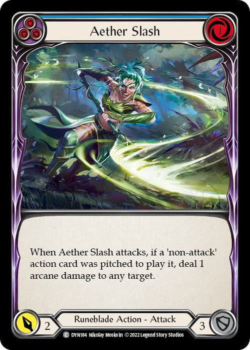 Aether Slash (Blue) [DYN184] [Dynasty] Rainbow Foil