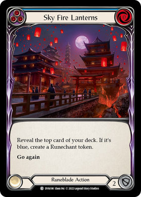 Sky Fire Lanterns (Blue) [DYN190] [Dynasty] Rainbow Foil