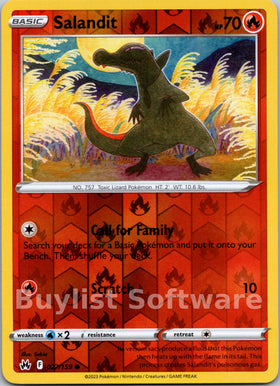 Salandit [027/159] [Crown Zenith] Reverse Holofoil