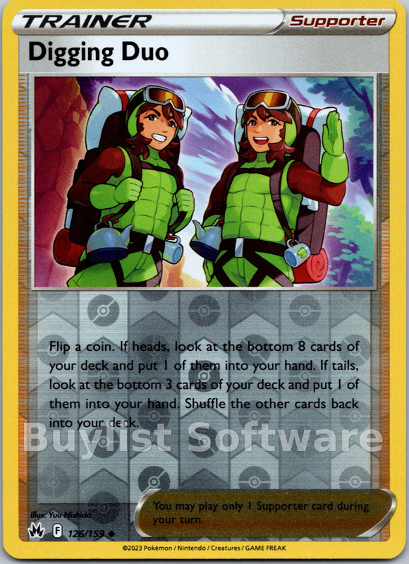 Digging Duo [126/159] [Crown Zenith] Reverse Holofoil
