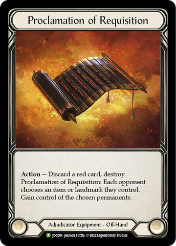 Proclamation of Requisition - JDG004 [JDG004] [Flesh and Blood: Promo Cards] Rainbow Foil
