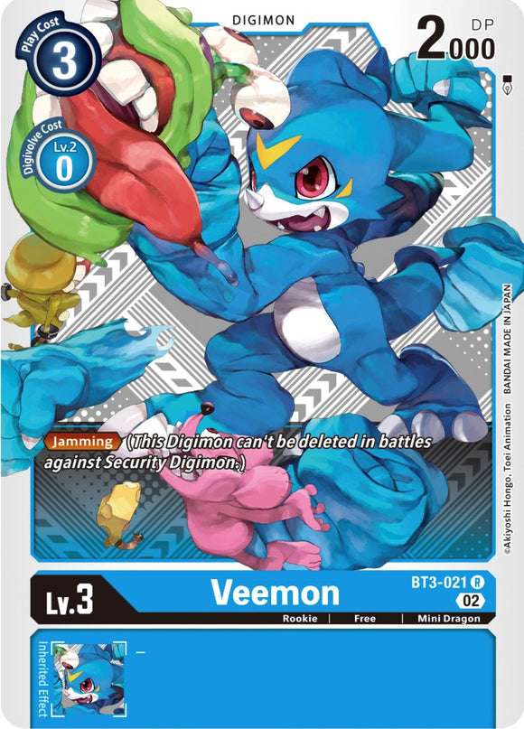 Veemon - BT3-021 (Winner Pack Dimensional Phase) [BT3-021 R] [Release Special Booster 1.5]