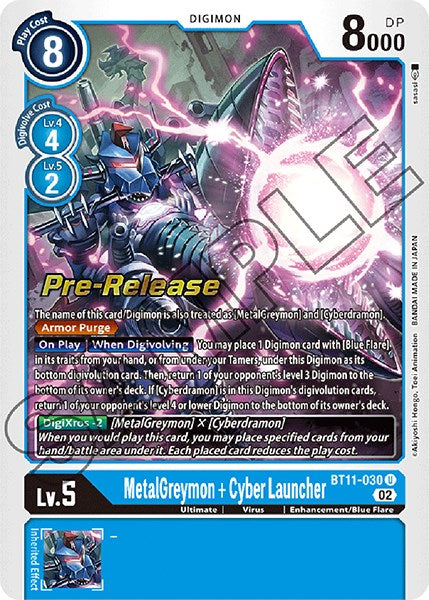 MetalGreymon + Cyber Launcher [BT11-030] [Dimensional Phase Pre-Release Cards] Foil