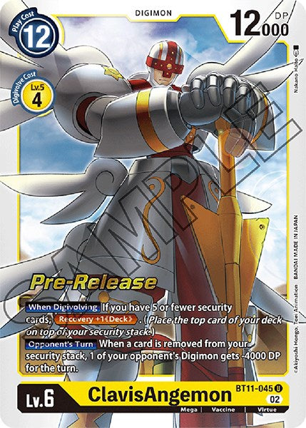 ClavisAngemon [BT11-045] [Dimensional Phase Pre-Release Cards] Foil