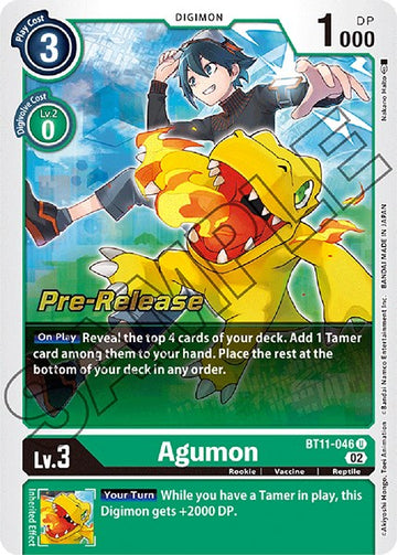 Agumon [BT11-046] [Dimensional Phase Pre-Release Cards] Foil