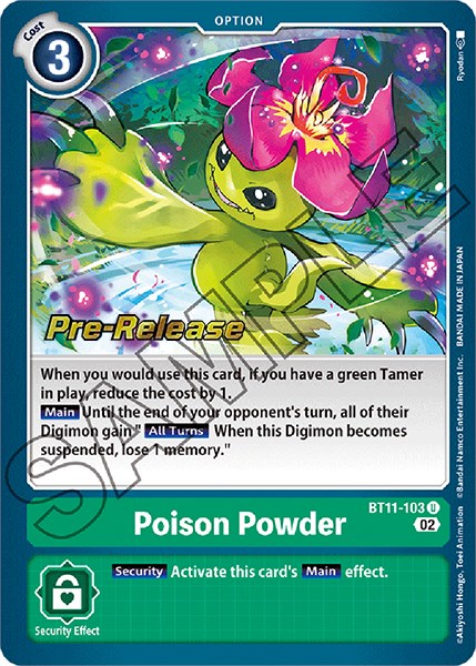 Poison Powder [BT11-103] [Dimensional Phase Pre-Release Cards] Foil