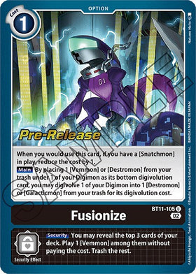 Fusionize [BT11-105 U] [Dimensional Phase Pre-Release Cards] Foil