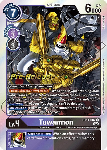 Tuwarmon [BT11-082] [Dimensional Phase Pre-Release Cards] Foil