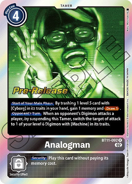 Analogman [BT11-092] [Dimensional Phase Pre-Release Cards] Foil