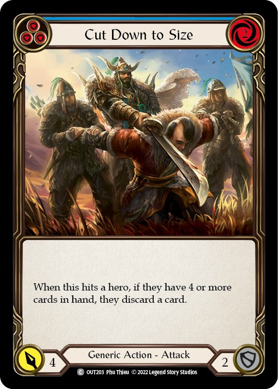 Cut Down to Size (Blue) [OUT203] [Outsiders] Rainbow Foil