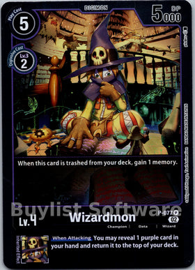 Wizardmon (Alternate Art) [P-077] [Starter Deck 14: Beelzemon Advanced Deck Set] Foil