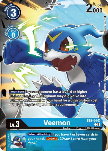 Veemon (Alternate Art) [ST8-04 SR] [ Beelzemon Advanced Deck Set] Foil
