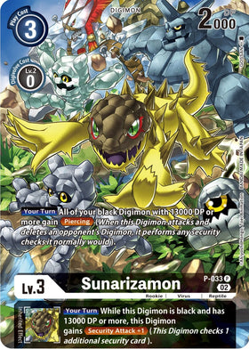 Sunarizamon (Alternate Art) [P-033] [Starter Deck 14: Beelzemon Advanced Deck Set] Foil