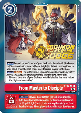 From Master to Disciple (Judge Pack 3) [ST12-15 C] [ Jesmon] Foil