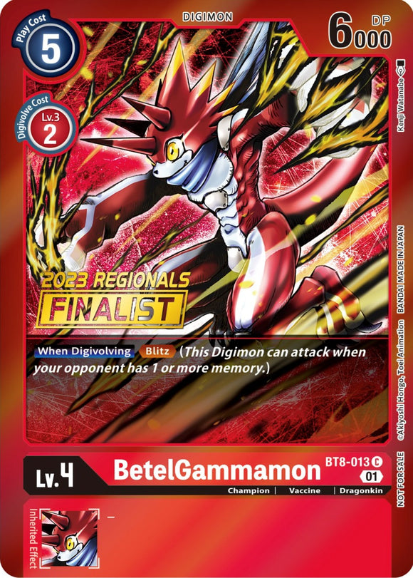 BetelGammamon (2023 Regionals Finalist) [BT8-013] [New Awakening] Foil