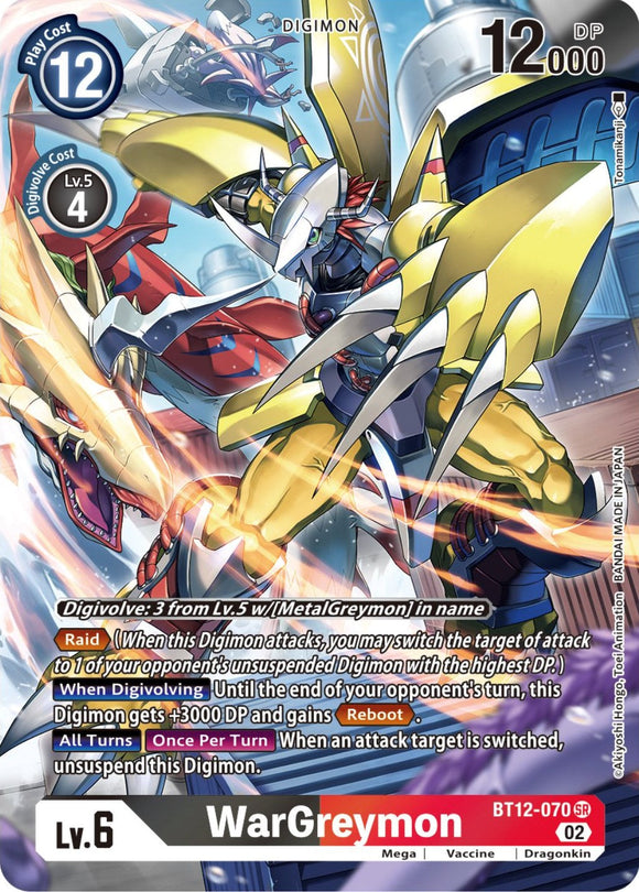 WarGreymon (Alternate Art) [BT12-070 SR] [Across Time] Foil