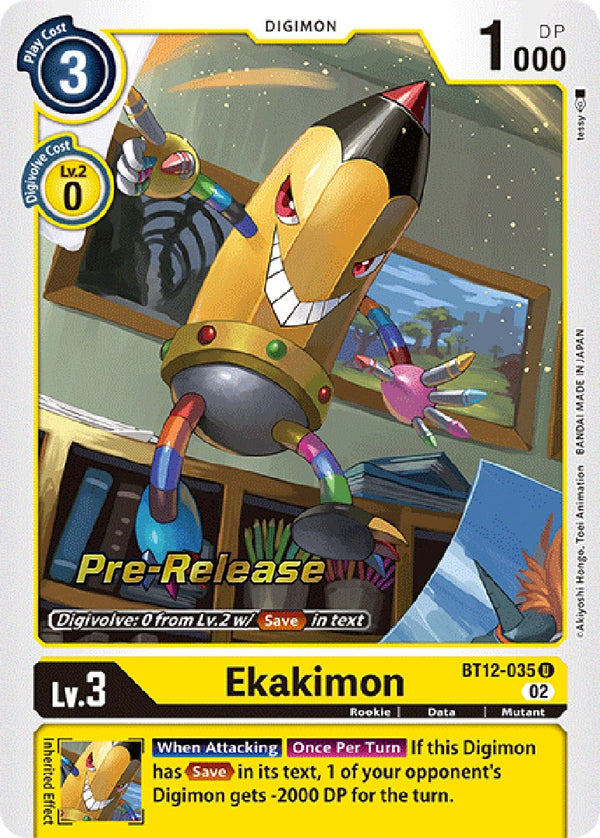 Ekakimon [BT12-035] [Across Time Pre-Release Cards] Foil