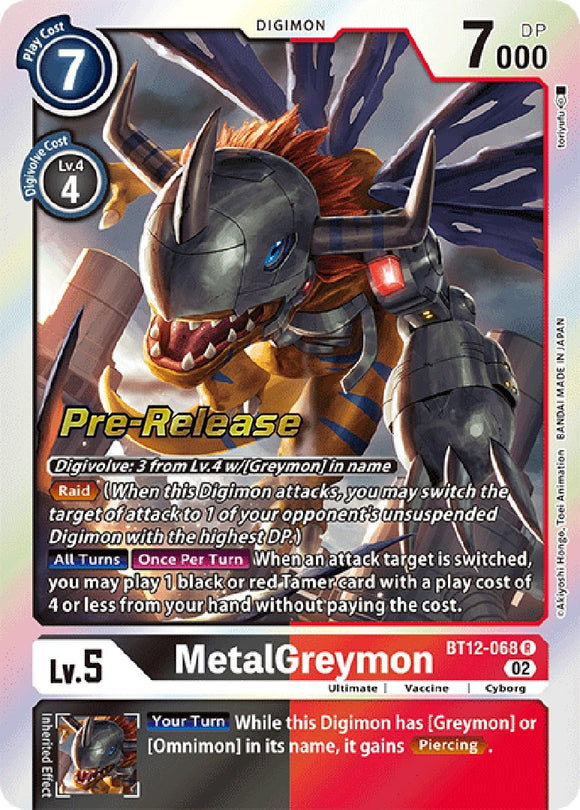 MetalGreymon [BT12-068] [Across Time Pre-Release Cards] Foil