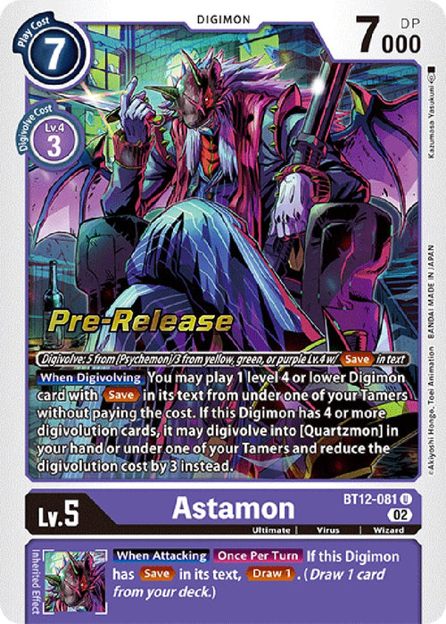 Astamon [BT12-081] [Across Time Pre-Release Cards] Foil
