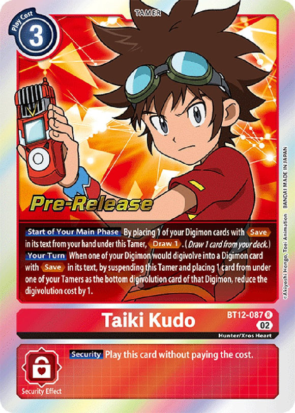 Taiki Kudo [BT12-087] [Across Time Pre-Release Cards] Foil