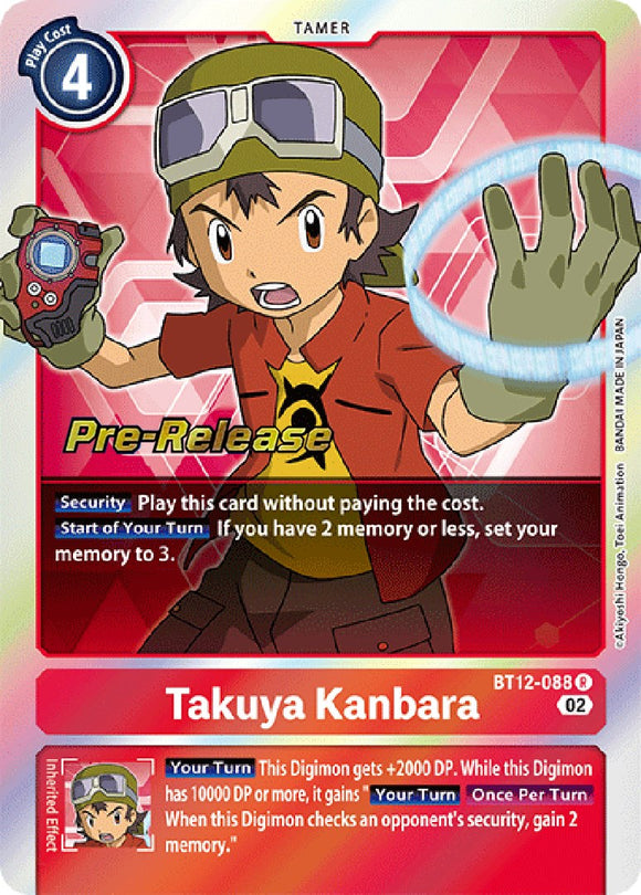 Takuya Kanbara [BT12-088] [Across Time Pre-Release Cards] Foil
