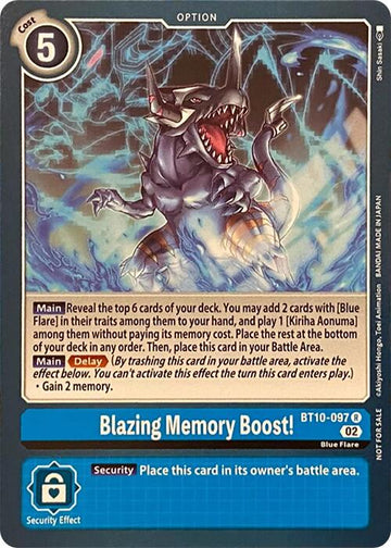 Blazing Memory Boost! [BT10-097] [Revision Pack Cards]