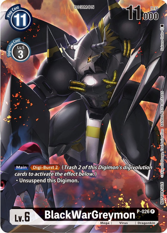 BlackWarGreymon - P-026 (Winner Pack Across Time) [P-026 P] [Digimon Promotion Cards]