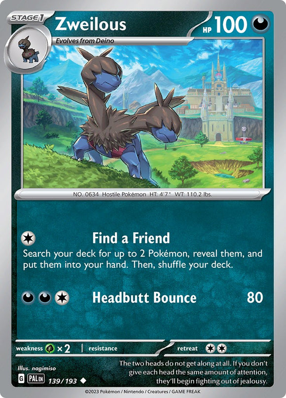 Zweilous [139/193] [Paldea Evolved] Reverse Holofoil