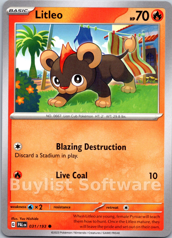 Litleo [031/193] [Paldea Evolved]