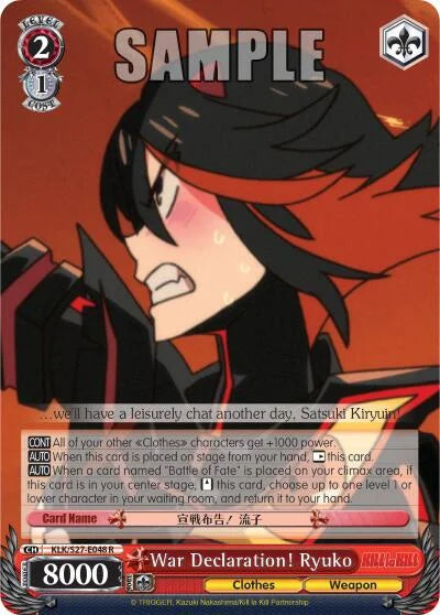 4d91944a-0b46-47fa-bea9-fb030e9bcfeb | ws-klk/s27-e048-r-nf-killlakill-rar-nm | War Declaration! Ryuko
