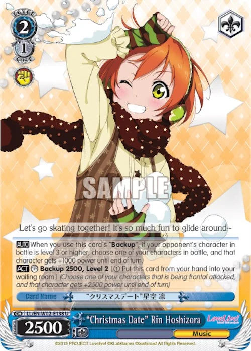 4d91944a-0b46-47fa-bea9-fb030e9bcfeb | ws-ll/en-w02-e138-u-nf-lovelivedxvol2-unc-nm | "Christmas Date" Rin Hoshizora