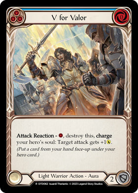 V for Valor (Blue) [DTD062] [Dusk till Dawn] Rainbow Foil