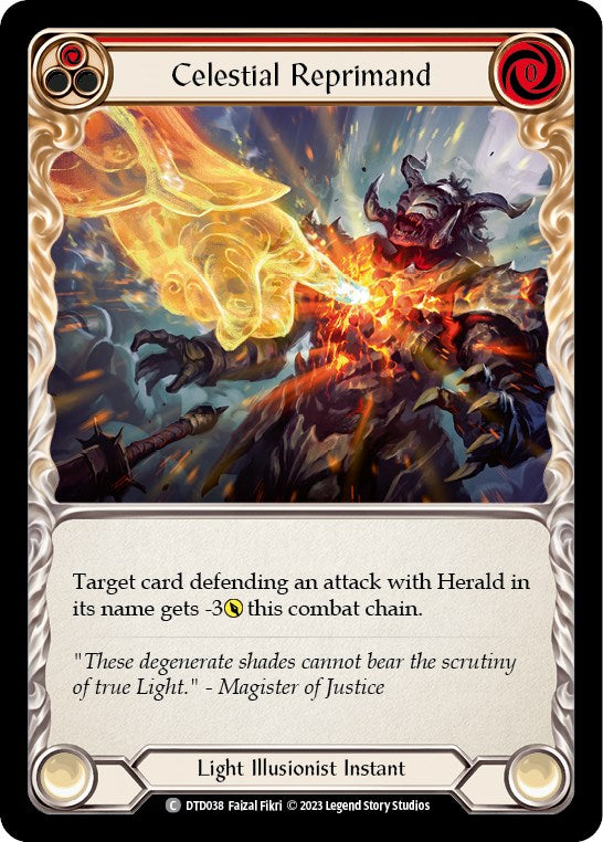 Celestial Reprimand (Red) [DTD038] [Dusk till Dawn] Rainbow Foil