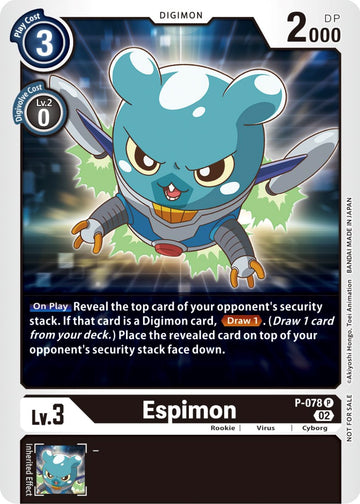 Espimon - P-078 (Versus Royal Knight Booster Pre-Release) [P-078] [Digimon Promotion Cards]