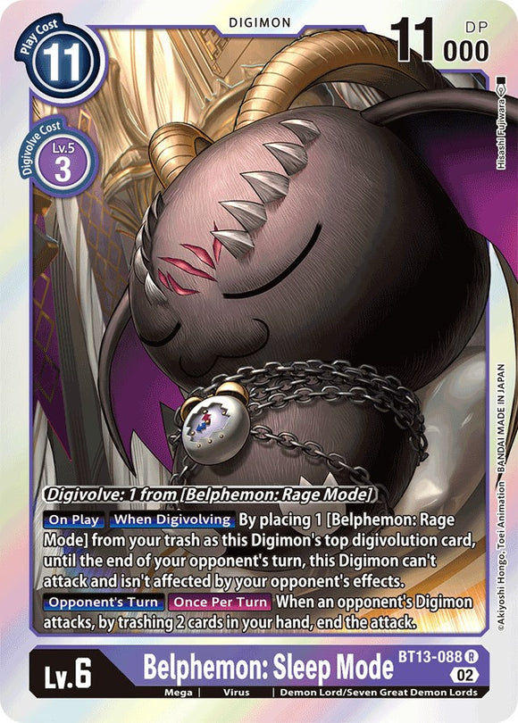 Belphemon: Sleep Mode [BT13-088 R] [Versus Royal Knights] Foil
