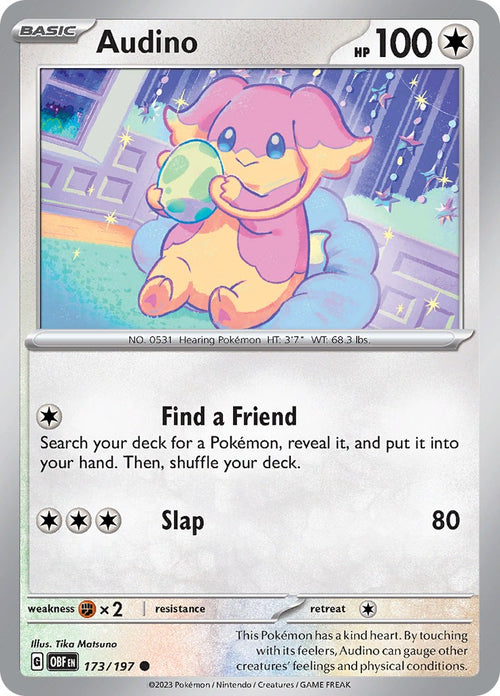 Audino [173/197] [Obsidian Flames] Reverse Holofoil