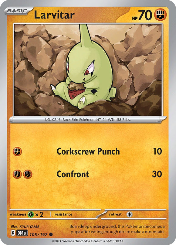 Larvitar [105/197] [Obsidian Flames]