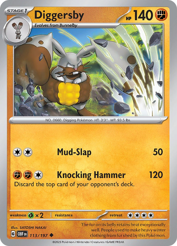 Diggersby [113/197] [Obsidian Flames] Reverse Holofoil