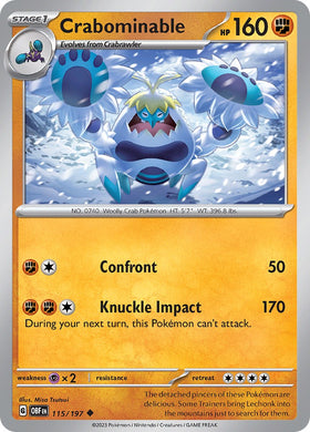 Crabominable [115/197] [Obsidian Flames] Reverse Holofoil