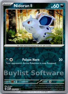 Nidoran F [029/165] [Scarlet & Violet 151] Reverse Holofoil