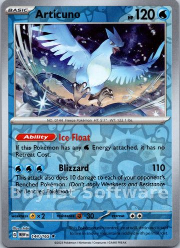 Articuno [144/165] [Scarlet & Violet 151] Reverse Holofoil