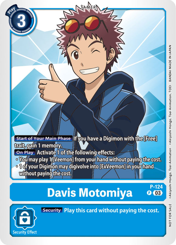 Davis Motomiya (NYCC 2023 Demo Deck) [P-124] [Digimon Demo Deck Exclusive Cards]