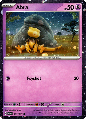 Abra (Cosmos Holo) [063/165] [Scarlet & Violet 151] Holofoil