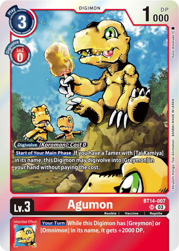 Agumon [BT14-007] [Blast Ace] Foil
