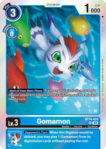Gomamon [BT14-020] [Blast Ace] Foil